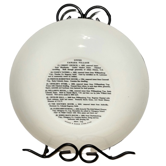 𝅺upper Canada Village Souvenir 9-7/8" Diameter Green & White, Village Store - Picture 2 of 2